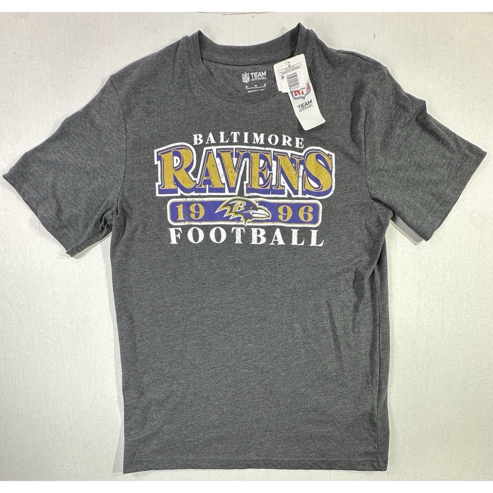 Baltimore Ravens NFL Shirt M Charcoal Heather 1996 Football Graphic NWT